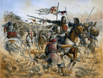 batalla-de-hattin-1187-raimundo-de-tripoli-atravesando-las-lineas-musulmanas.png